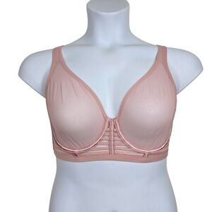 Victoria's Secret Women's Pink Sheer Mesh Bra Size 34DDD